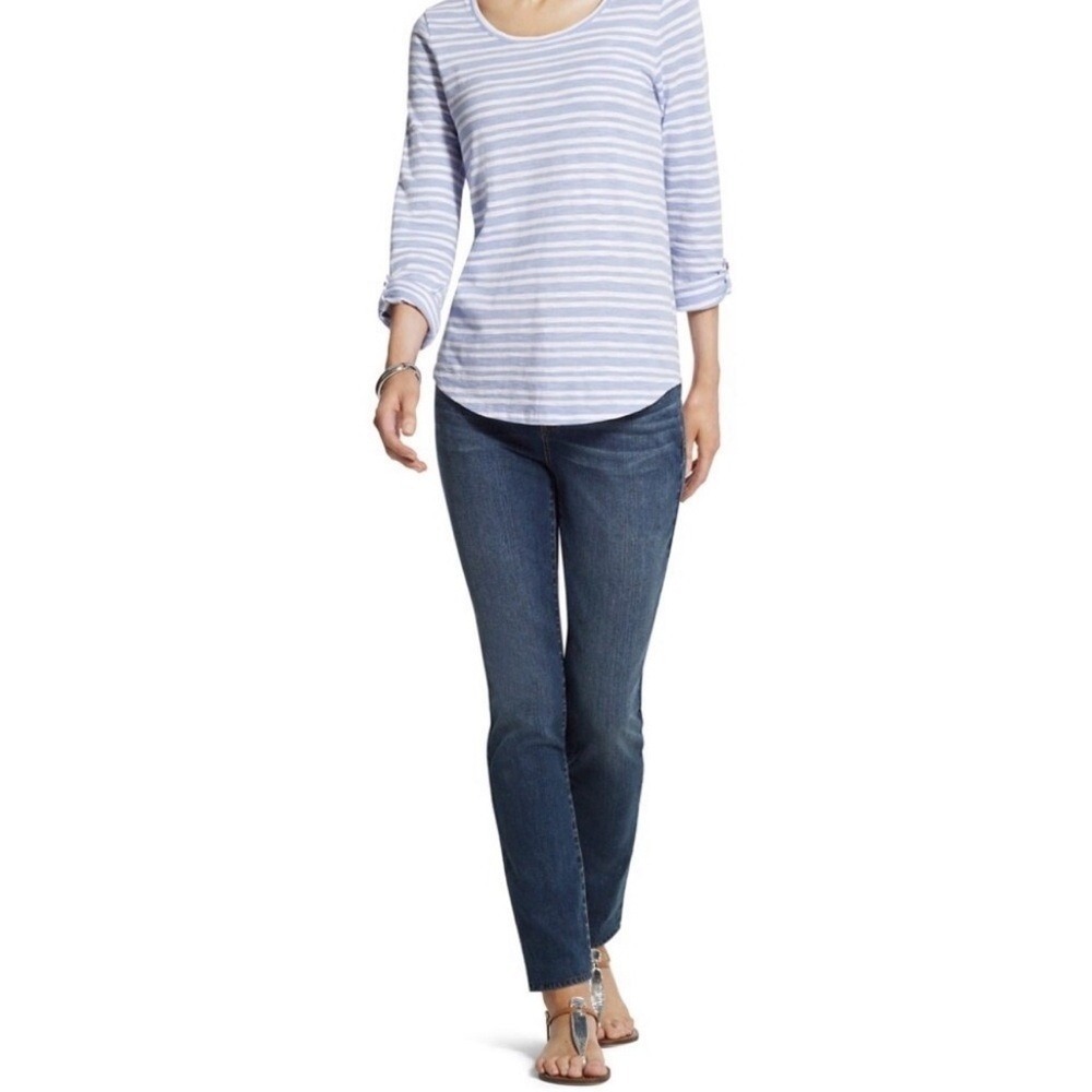 Chico's Jeans‎ Jeggings 0.5 Skinny 6 Stretch Classic High Rise Blue Denim